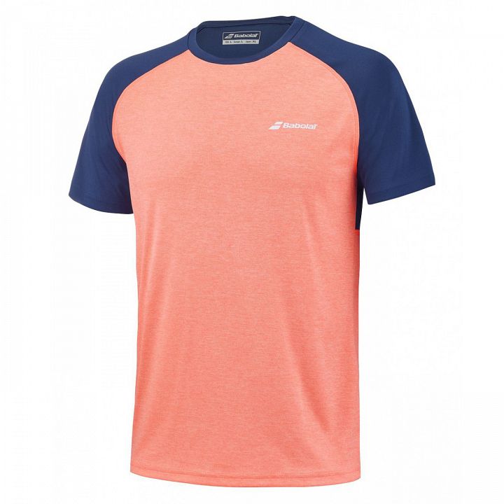 Babolat Play Crew Neck Tee Fluo Strike / Estate Blue
